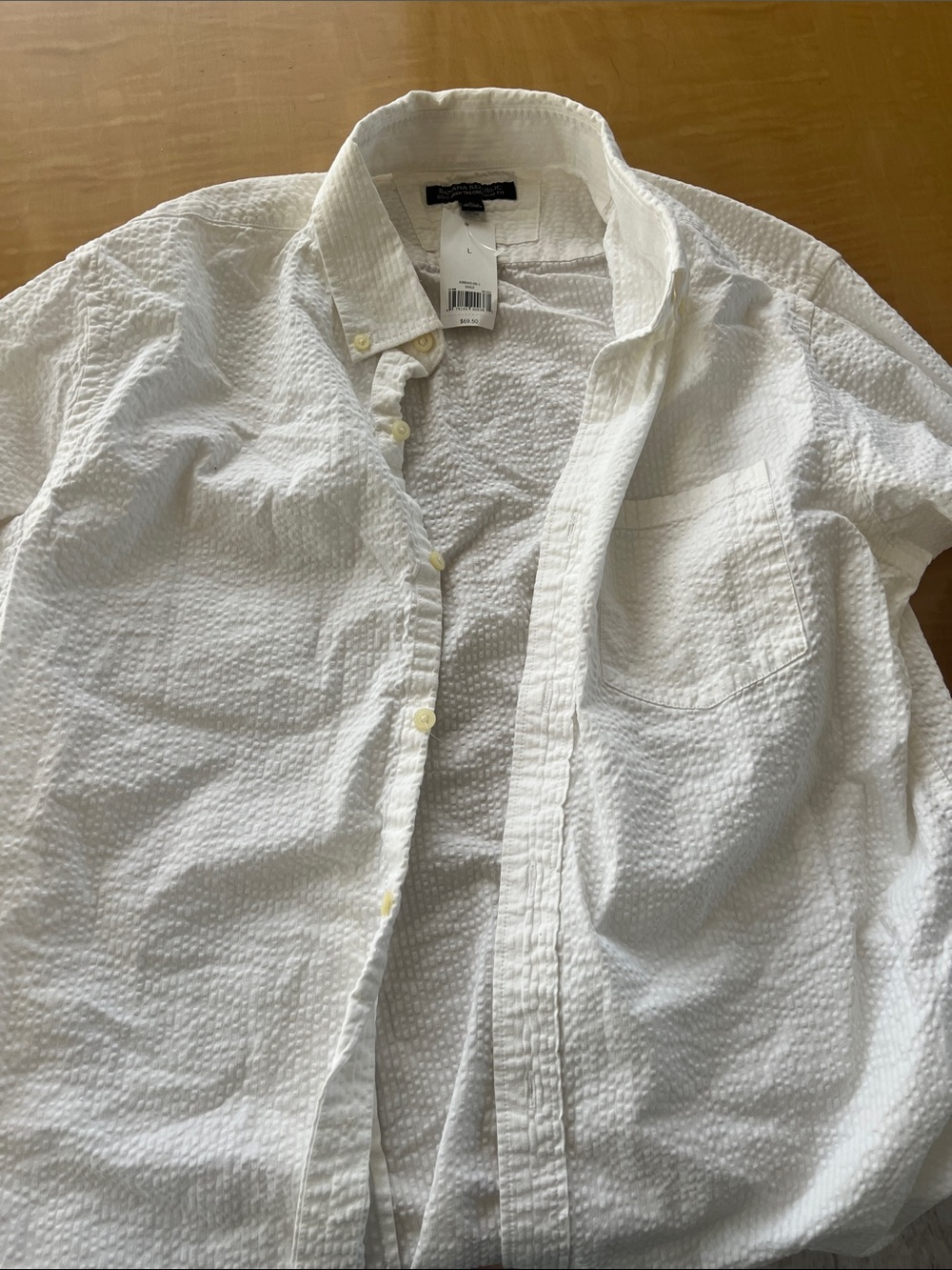 Banana republic nwt cotton white twill button down